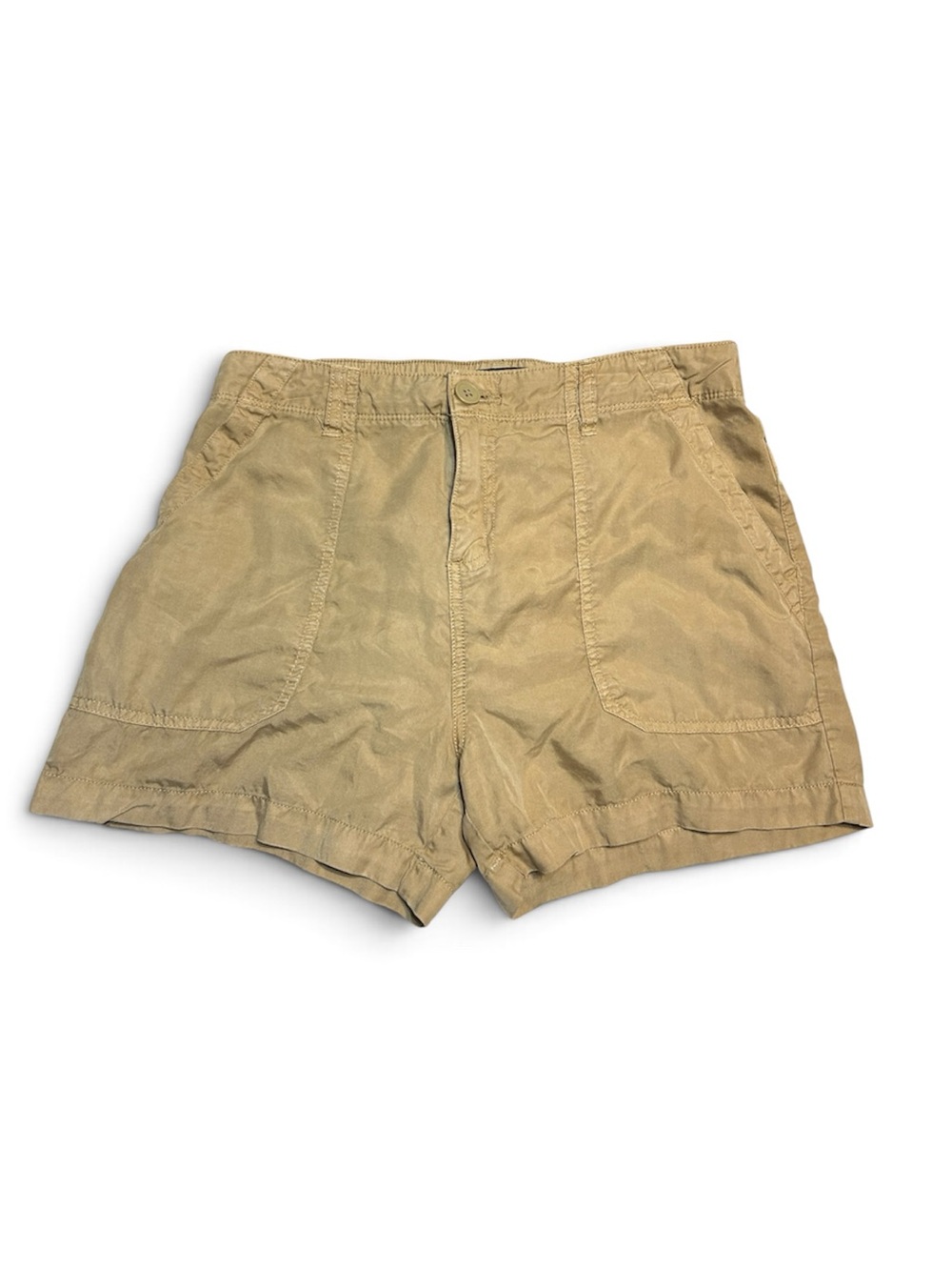 Sanctuary Women's Khaki Flat-Front Cotton Shorts